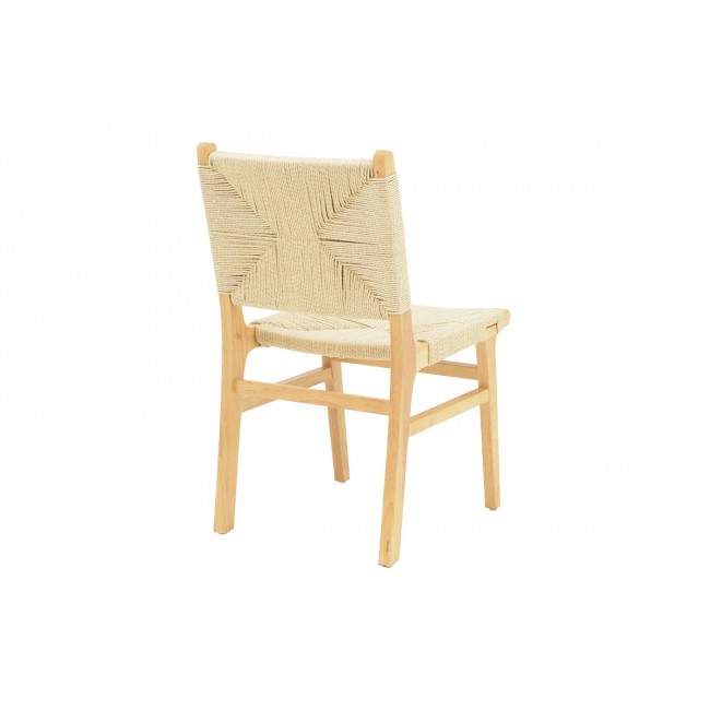 Καρέκλα "ARTEN" από σχοινί/rubberwood σε φυσικό χρώμα 60x55x85