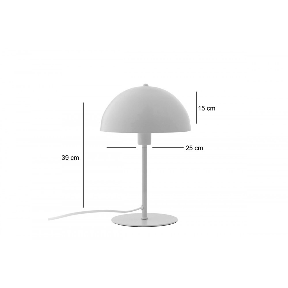 Επιτραπέζιο φωτιστικό "DESKER" από μέταλλο σε χρώμα κρεμ Φ25x39