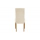 Καρέκλα "DITTA" από ύφασμα/ξύλο σε μπεζ/καρυδί χρώμα 45x58x96