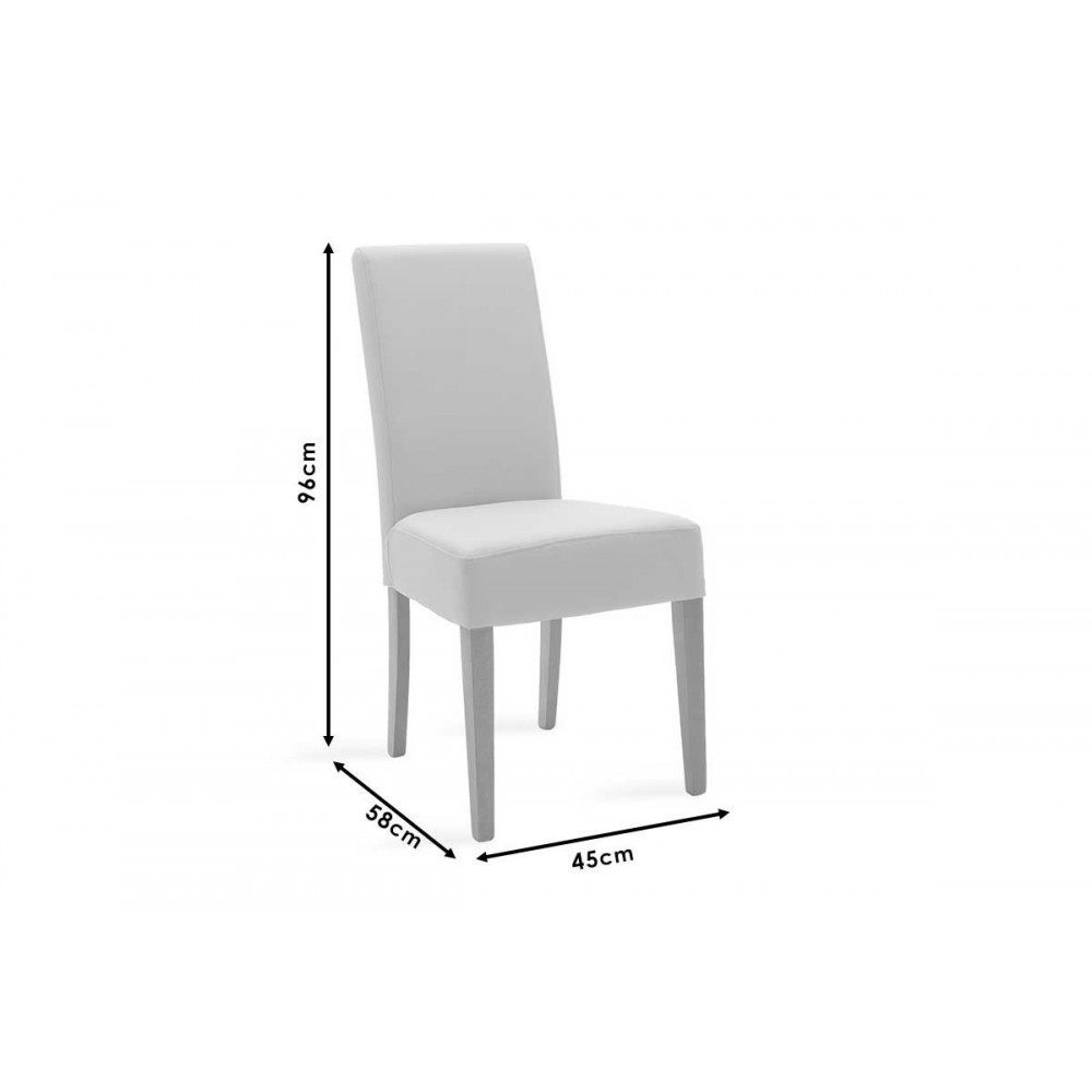 Τραπεζαρία 7τμχ "DITTA-WINSLOW B" από rubberwood/pu σε καρυδί/γκρι χρώμα 180x85x75