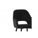 Πολυθρόνα "FACTOLS" από ύφασμα/μέταλλο σε μαύρο χρώμα 53x61x84