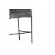 Σκαμπό μπαρ "TOLERSE" από ύφασμα/μέταλλο σε γκρι/μαύρο χρώμα 55x60x97