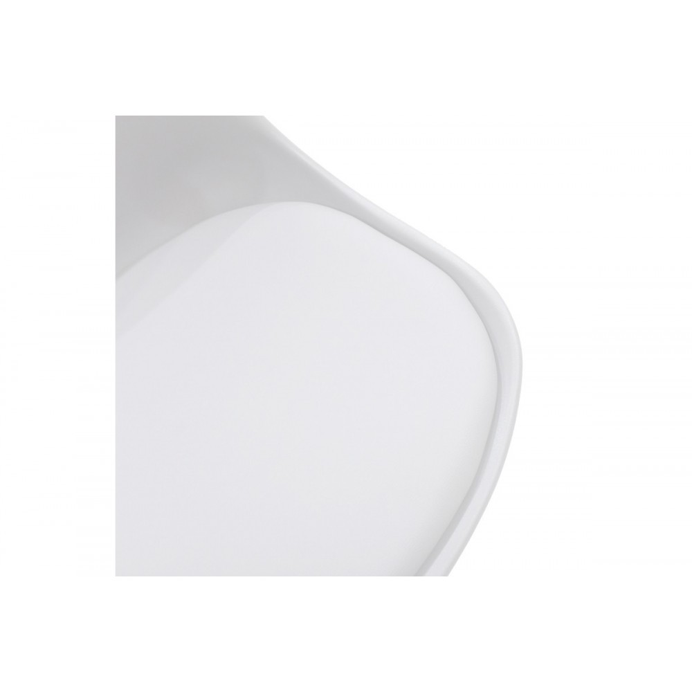 Τραπεζαρία 5τμχ "GASTON-CUBA" από PP/mdf σε λευκό/σονόμα χρώμα 120x80x75