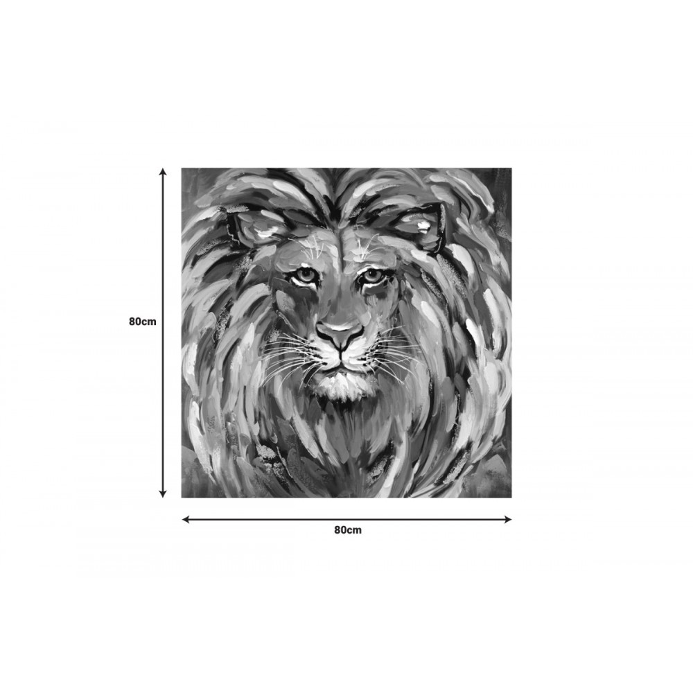 Πίνακας "MARTIN" σε καμβά πολύχρωμος 80x3x80