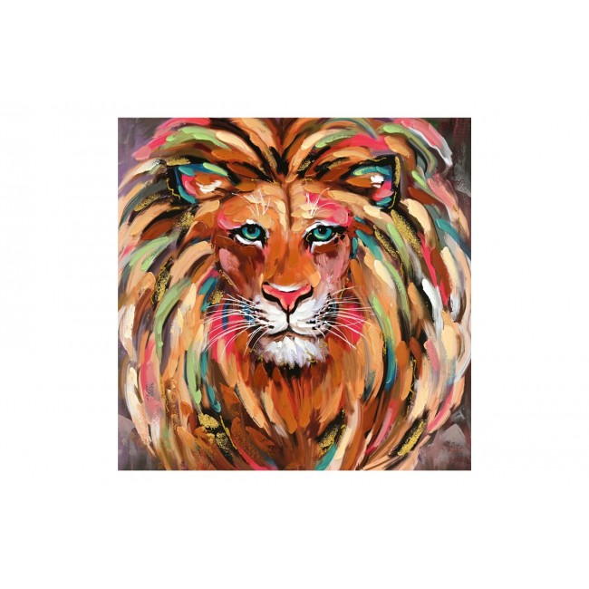 Πίνακας "MARTIN" σε καμβά πολύχρωμος 80x3x80