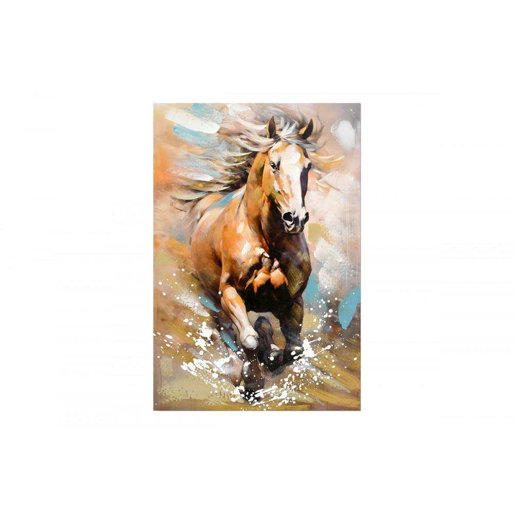 Πίνακας "HORSE" σε καμβά πολύχρωμος 60x3x90