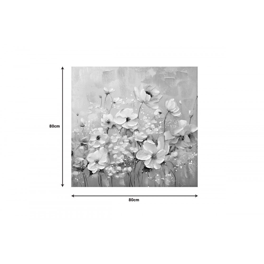 Πίνακας "ROZY II" σε καμβά πολύχρωμος 80x3x80