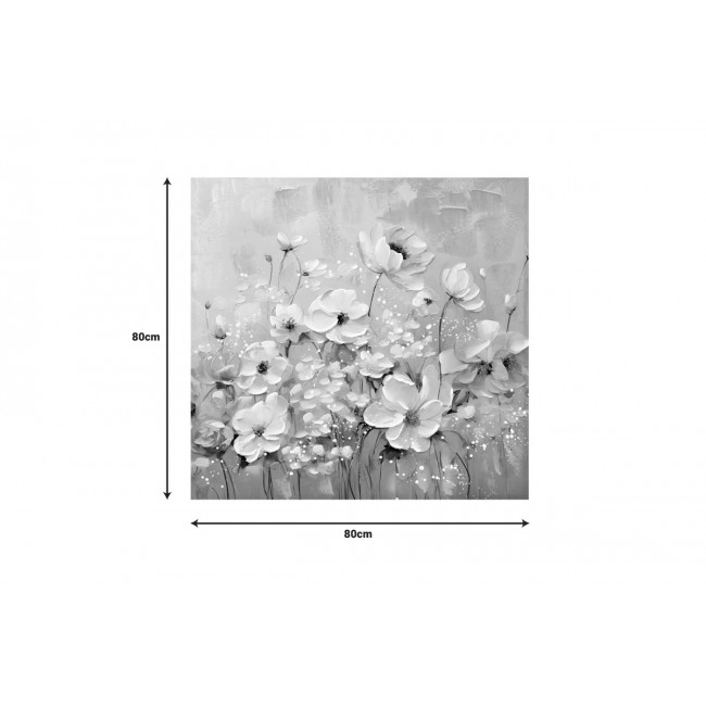 Πίνακας "ROZY II" σε καμβά πολύχρωμος 80x3x80