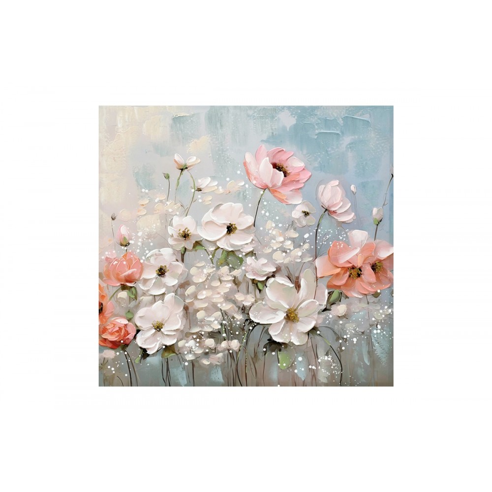 Πίνακας "ROZY II" σε καμβά πολύχρωμος 80x3x80