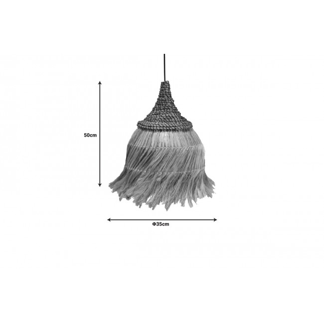 Φωτιστικό οροφής "ARUPADE" από abaca σε φυσικό χρώμα Φ35x50
