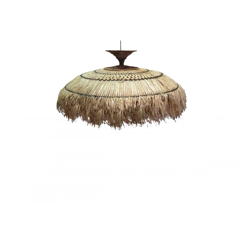 Φωτιστικό οροφής "PRELIERE" από sisal σε φυσικό χρώμα Φ110x55