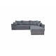 Γωνιακός καναπές-κρεβάτι αναστρέψιμος "OLYMP II" από ύφασμα σε γκρι χρώμα 283x214x83