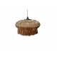 Φωτιστικό οροφής "POZARNE" από abaca ξύλο σε φυσικό χρώμα Φ90x55