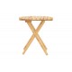 Τραπέζι "LETNA" πτυσσόμενο από ξύλο σε φυσικό χρώμα Φ70x75