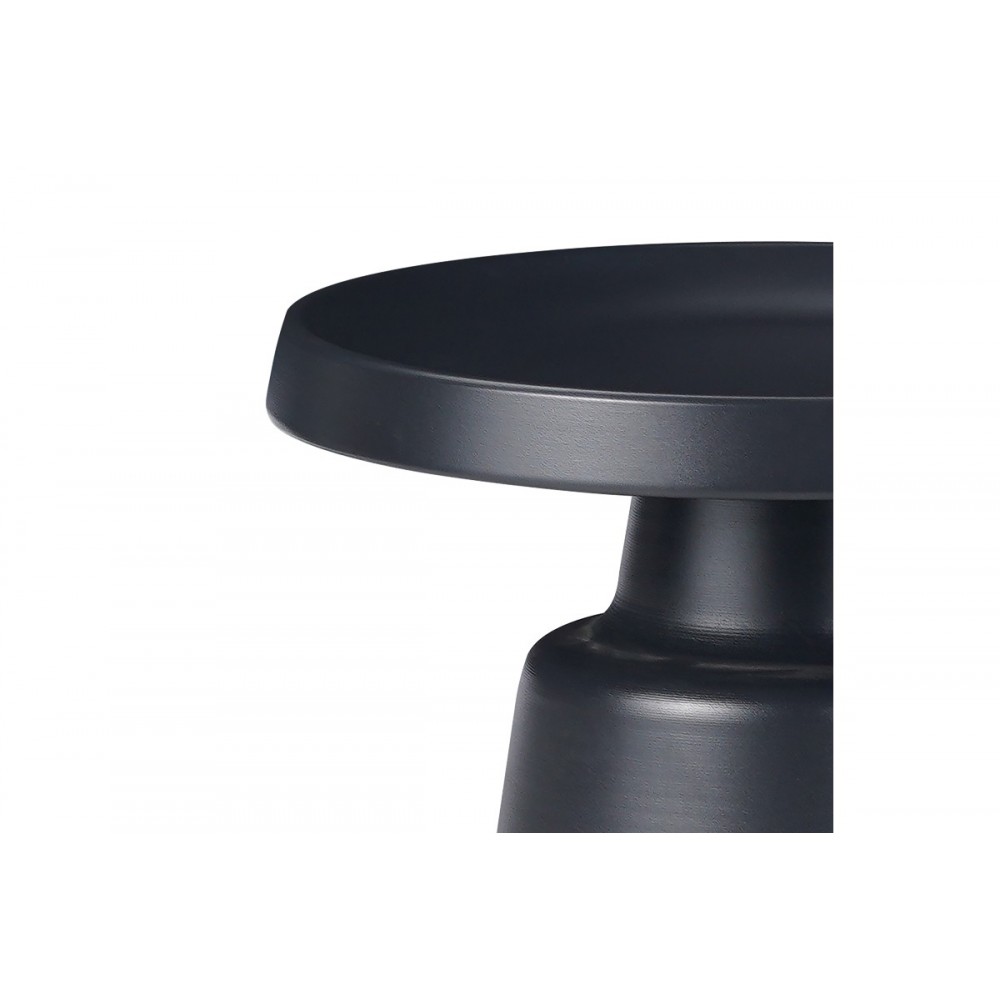 Βοηθητικό τραπέζι "GINOZE" από μέταλλο σε μαύρο χρώμα Φ50x50