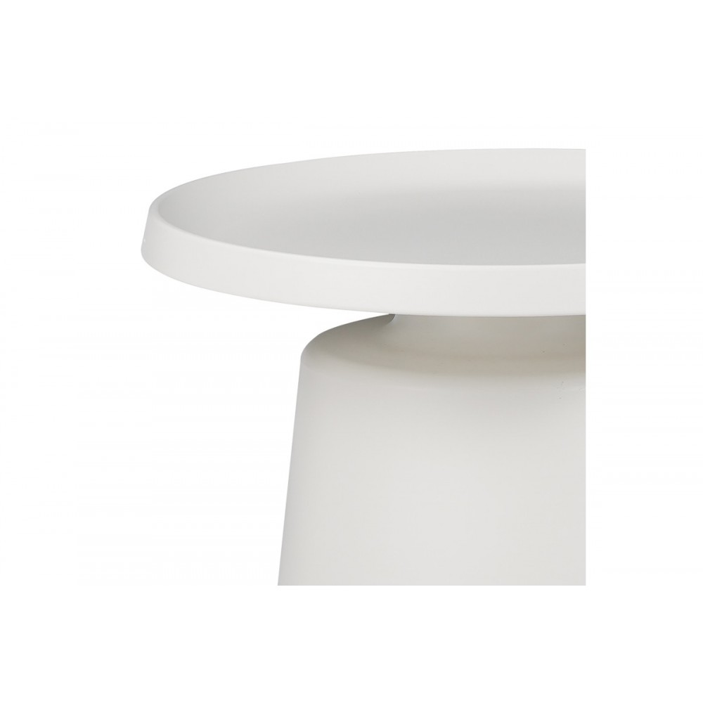 Βοηθητικό τραπέζι "GINOZE" από μέταλλο σε λευκό χρώμα Φ70x40