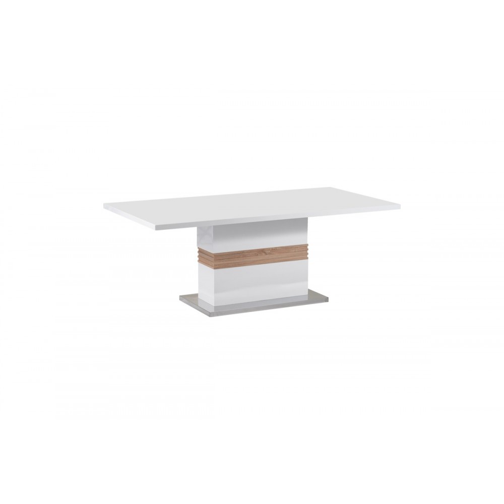 Τραπέζι "ZOEKRIN" από mdf σε λευκό χρώμα 200x100x76