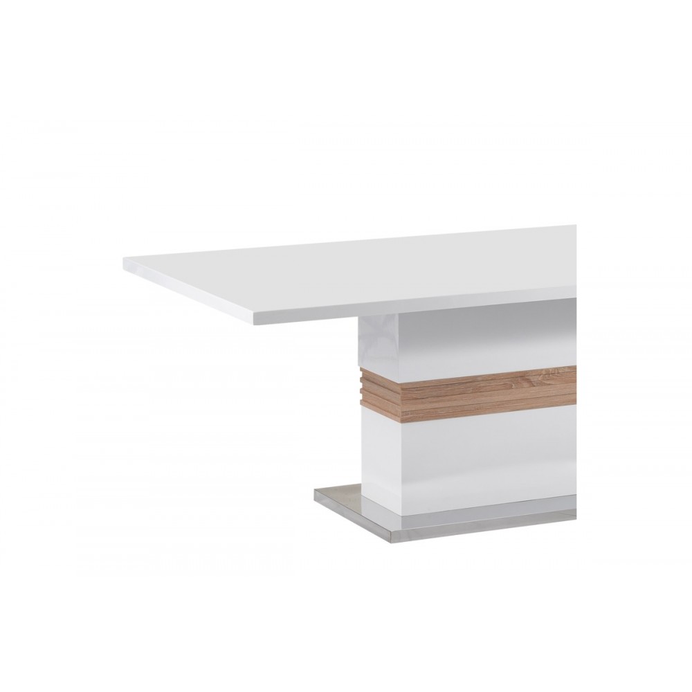 Τραπέζι "ZOEKRIN" από mdf σε λευκό χρώμα 200x100x76