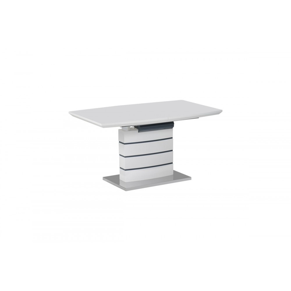 Τραπέζι επεκτεινόμενο "DARSILE" από mdf σε γκρι/ανθρακί χρώμα 140/180x90x76