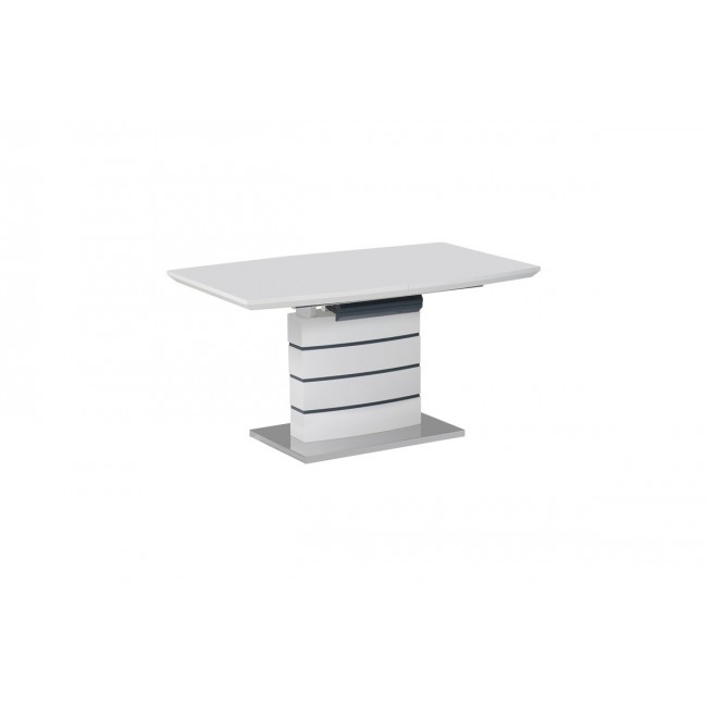 Τραπέζι επεκτεινόμενο "DARSILE" από mdf σε γκρι/ανθρακί χρώμα 140/180x90x76