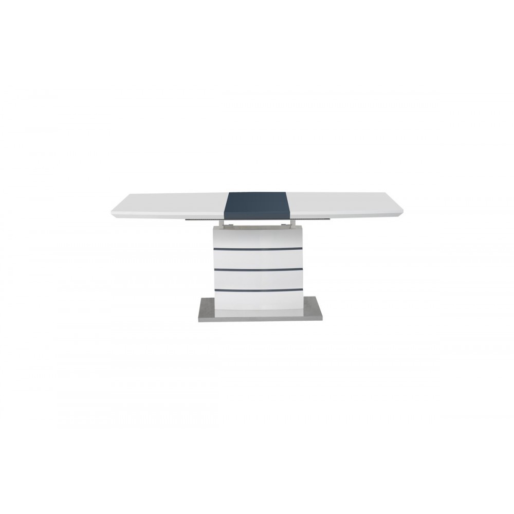 Τραπέζι επεκτεινόμενο "DARSILE" από mdf σε γκρι/ανθρακί χρώμα 140/180x90x76