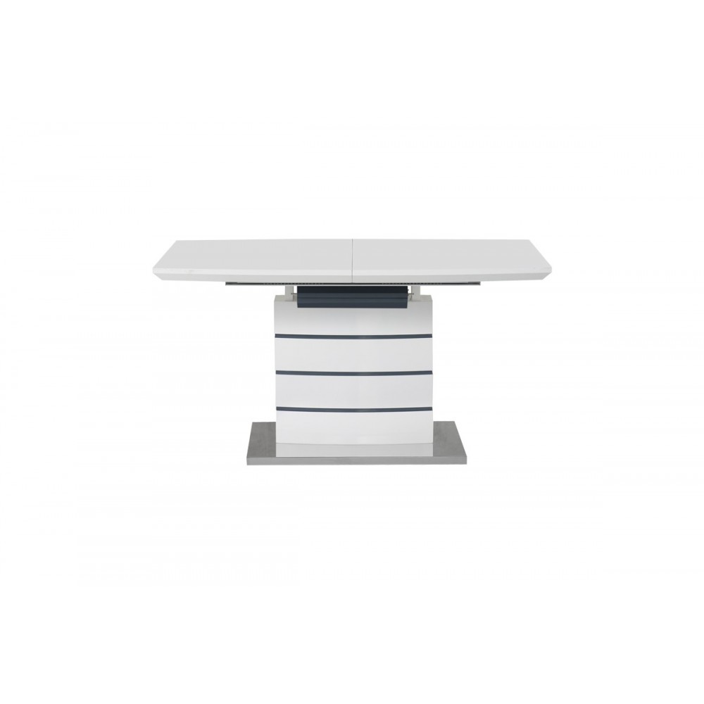 Τραπέζι επεκτεινόμενο "DARSILE" από mdf σε γκρι/ανθρακί χρώμα 140/180x90x76