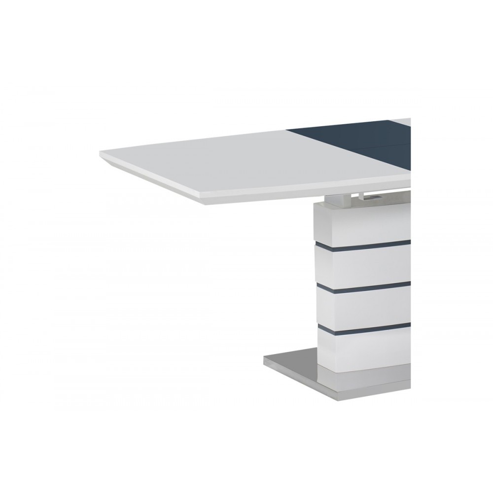 Τραπέζι επεκτεινόμενο "DARSILE" από mdf σε γκρι/ανθρακί χρώμα 140/180x90x76