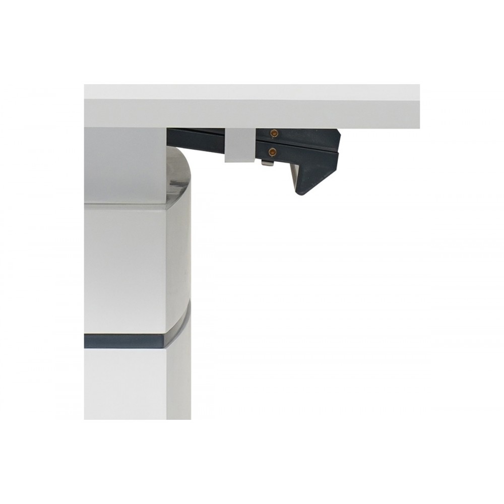 Τραπέζι επεκτεινόμενο "DARSILE" από mdf σε γκρι/ανθρακί χρώμα 140/180x90x76