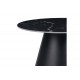Βοηθητικό τραπέζι "FABRIN" από sintered stone/μέταλλο σε μαύρο χρώμα μαρμάρου Φ70x40