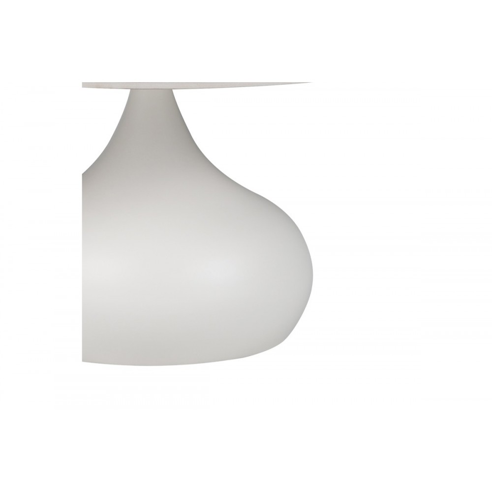 Βοηθητικό τραπέζι "KIRKENE" από sintered stone/μέταλλο σε λευκό χρώμα μαρμάρου Φ70x40