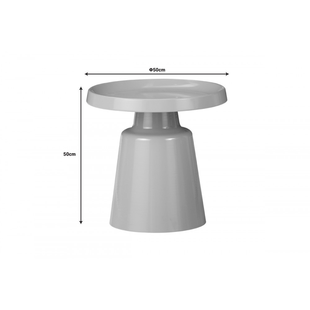 Βοηθητικά τραπέζια "GINOZE" από μέταλλο σε καπουτσίνο χρώμα Φ70x40