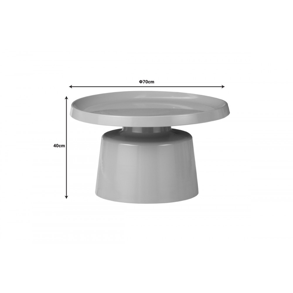 Βοηθητικά τραπέζια "GINOZE" από μέταλλο σε καπουτσίνο χρώμα Φ70x40