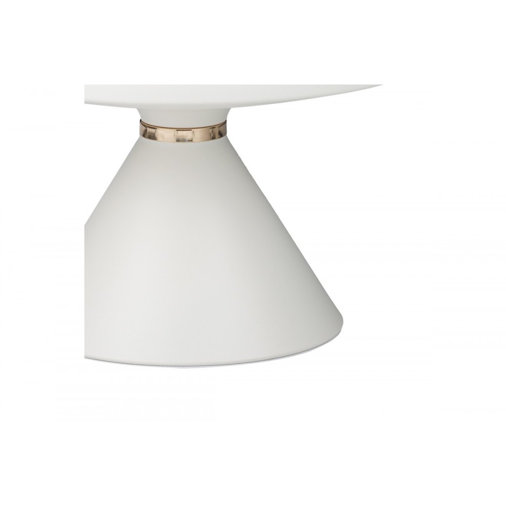 Βοηθητικά τραπέζια "COOZLIN" από sintered stone/μέταλλο σε λευκό μαρμάρου/χρυσό χρώμα Φ70x40