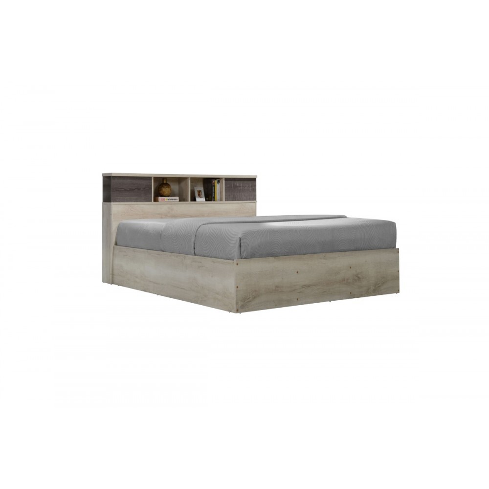 Κρεβάτι διπλό "OLYMPUS" σε χρώμα castilo oak 147.7x221x84