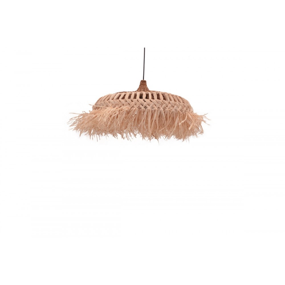 Φωτιστικό οροφής "BOROBE" από sisal σε φυσικό χρώμα Φ80x45
