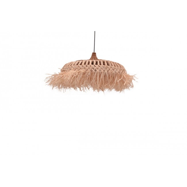 Φωτιστικό οροφής "BOROBE" από sisal σε φυσικό χρώμα Φ80x45