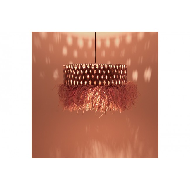 Φωτιστικό οροφής "ANNHELE" από sisal σε φυσικό χρώμα Φ50x35