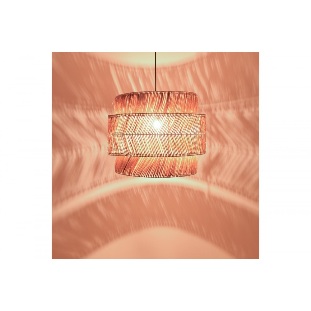 Φωτιστικό οροφής "ZENIOLE" από abaca σε φυσικό χρώμα Φ60x50