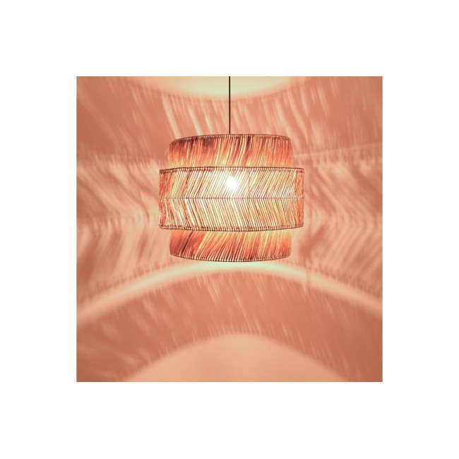 Φωτιστικό οροφής "ZENIOLE" από abaca σε φυσικό χρώμα Φ60x50