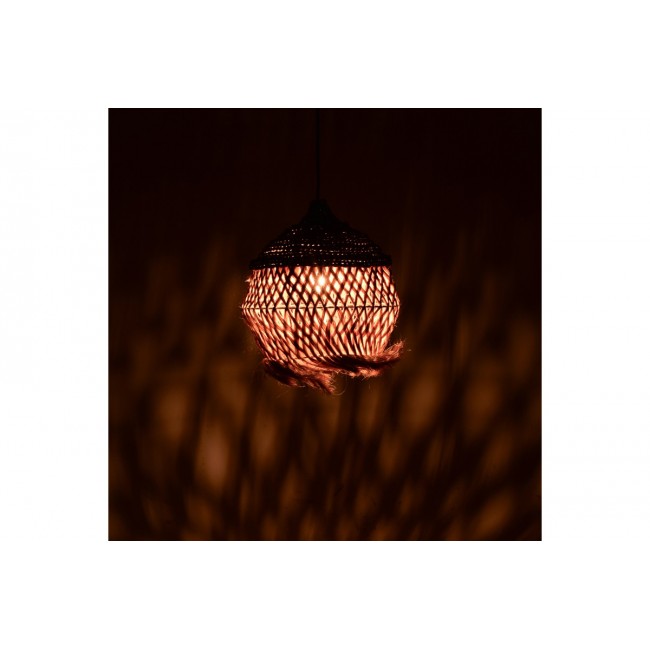 Φωτιστικό οροφής "FIORINE" από abaca σε φυσικό χρώμα Φ55x70