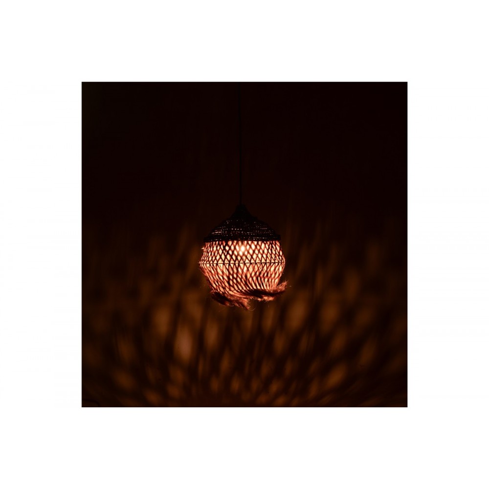 Φωτιστικό οροφής "FIORINE" από abaca σε φυσικό χρώμα Φ35x45