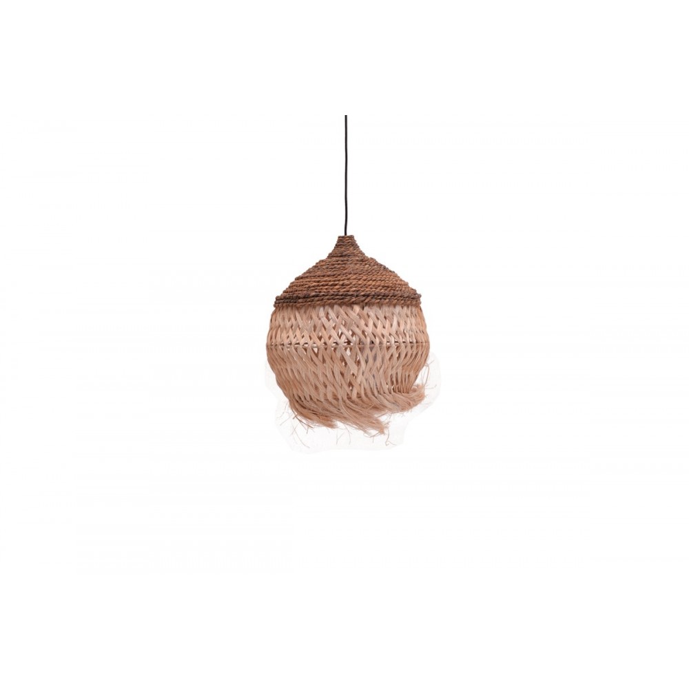 Φωτιστικό οροφής "FIORINE" από abaca σε φυσικό χρώμα Φ35x45