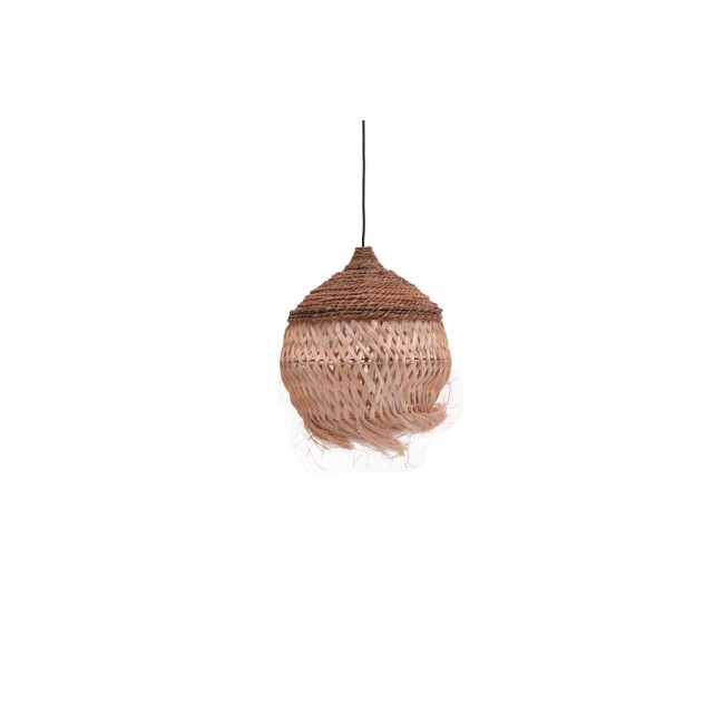 Φωτιστικό οροφής "FIORINE" από abaca σε φυσικό χρώμα Φ35x45