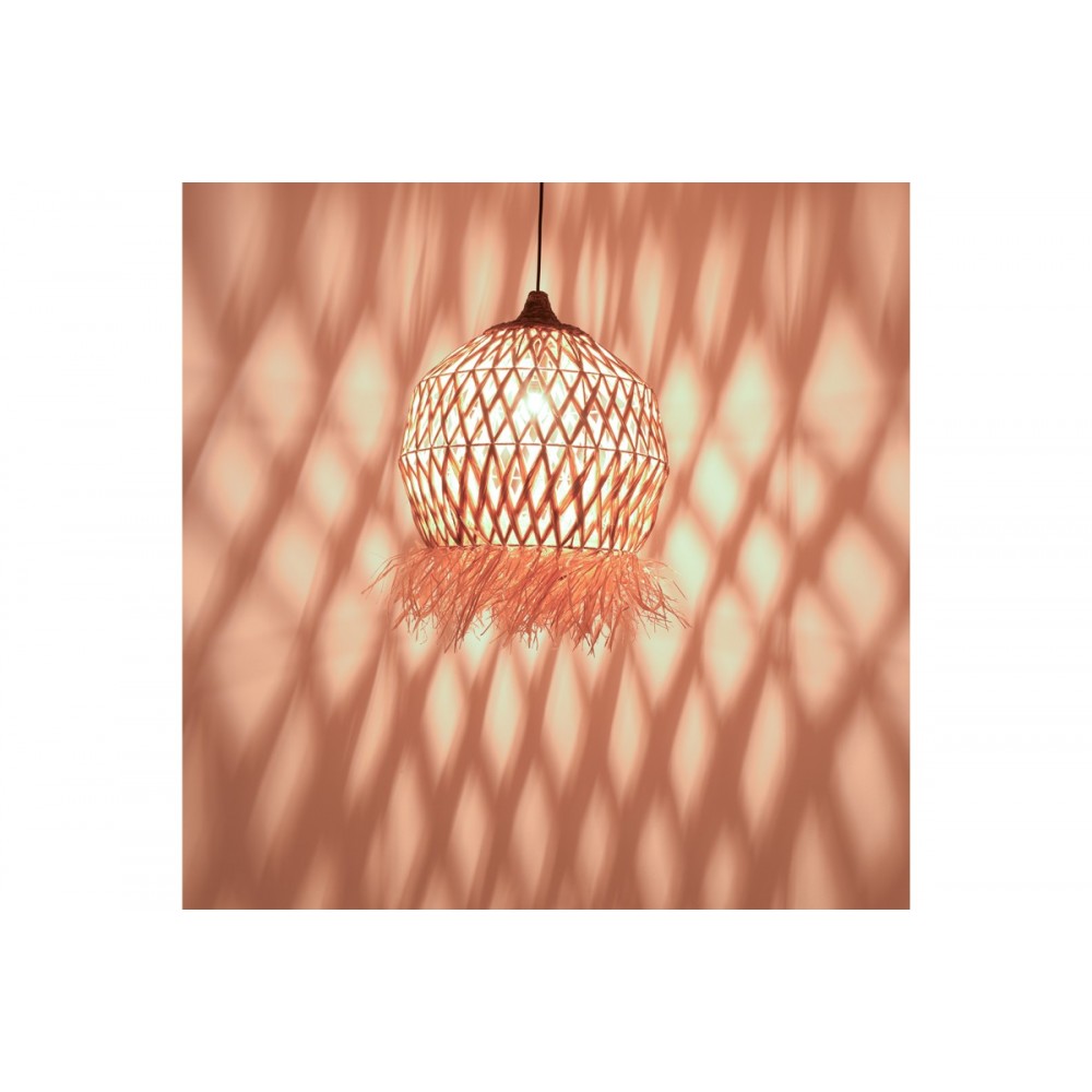 Φωτιστικό οροφής "MARJIONE" από sisal σε φυσικό χρώμα Φ45x55