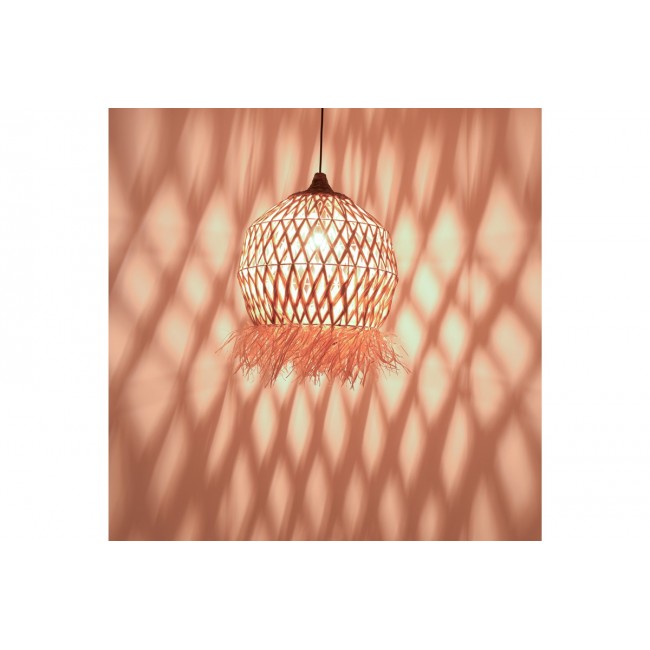 Φωτιστικό οροφής "MARJIONE" από sisal σε φυσικό χρώμα Φ45x55