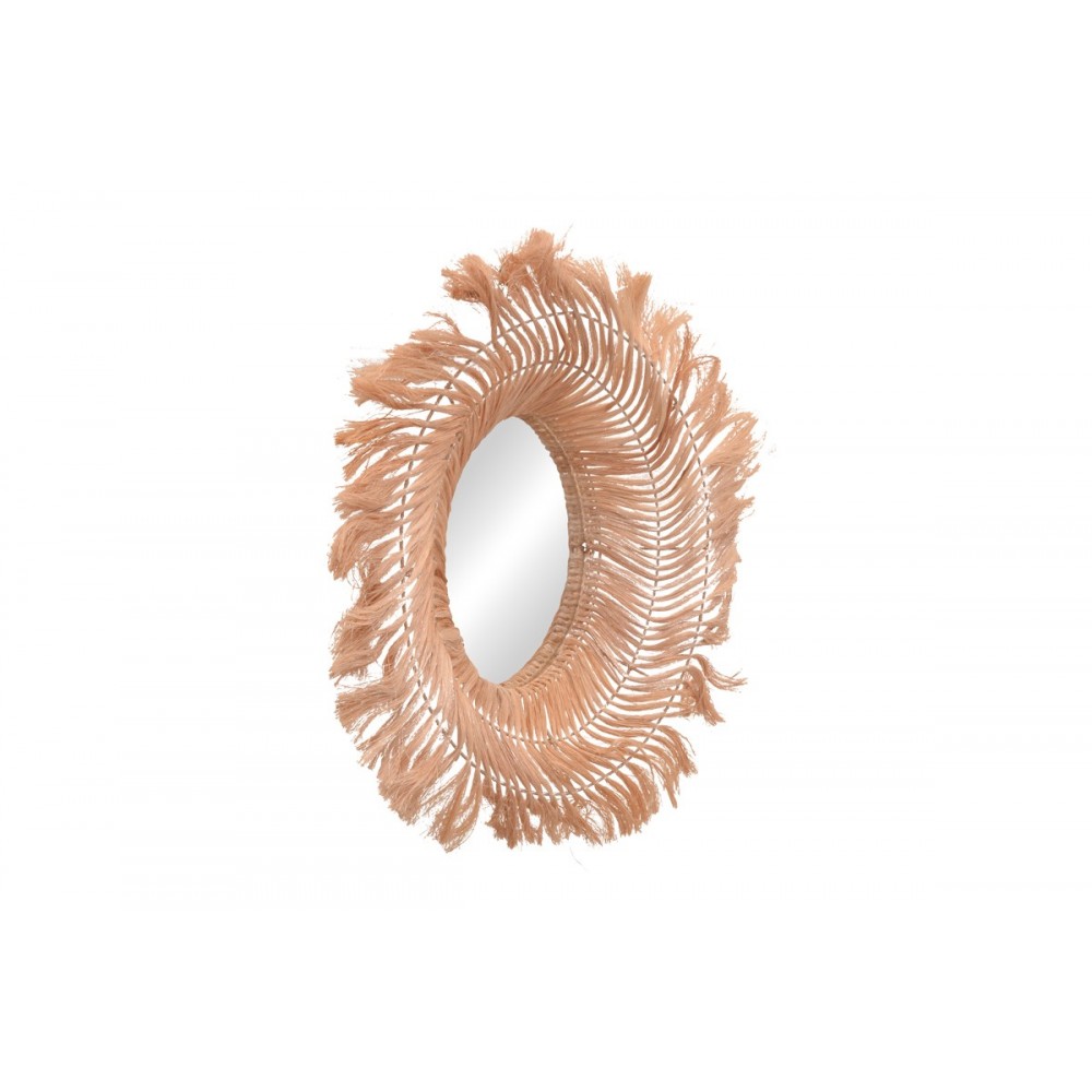 Καθρέπτης "TOLLE" από abaca σε φυσικό χρώμα 65x85x17