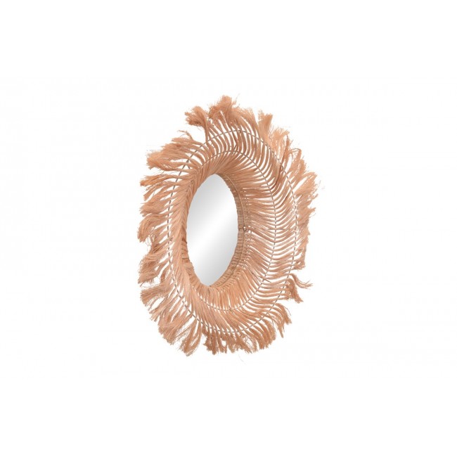 Καθρέπτης "TOLLE" από abaca σε φυσικό χρώμα 65x85x17