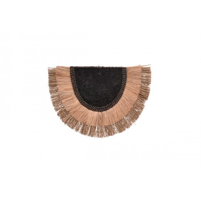 Διακοσμητικό τοίχου "PEDRINE" από ψάθα/abaca σε φυσικό χρώμα 85x60x6