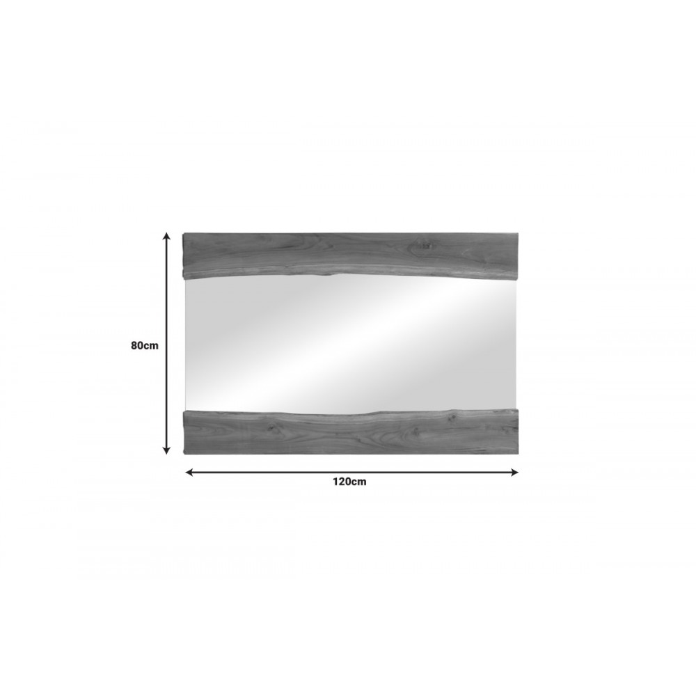 Καθρέπτης "RIVERINE" από ξύλο σε φυσικό χρώμα 120x80x4