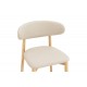 Καρέκλα "UBENE" από rubberwood/ύφασμα σε φυσικό/μπεζ χρώμα 46x58x79